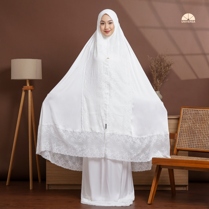 Mukena - WHITE, Mukena 2in1 Silk Premium