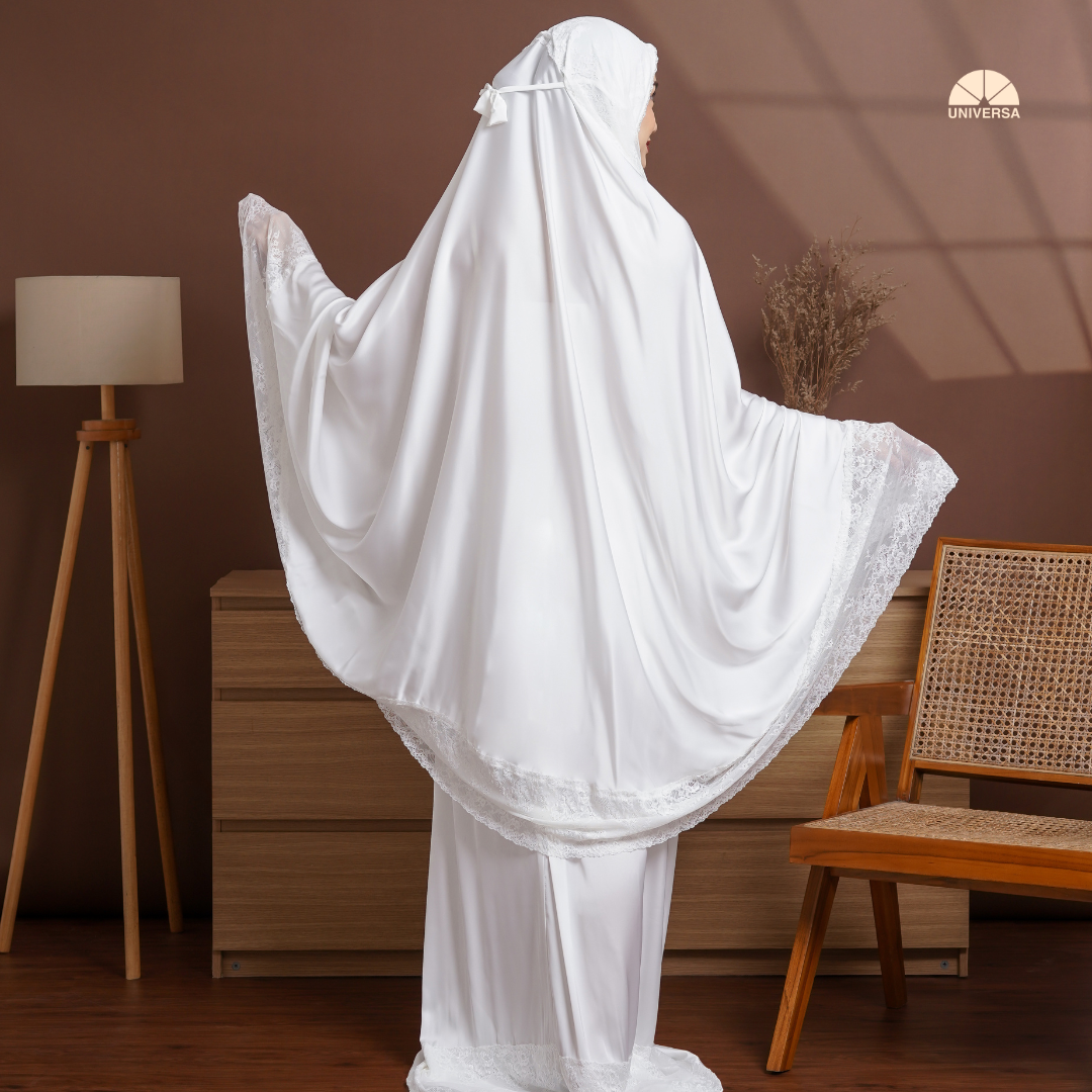 Mukena - WHITE, Mukena 2in1 Silk Premium