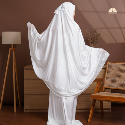 Mukena - WHITE, Mukena 2in1 Silk Premium