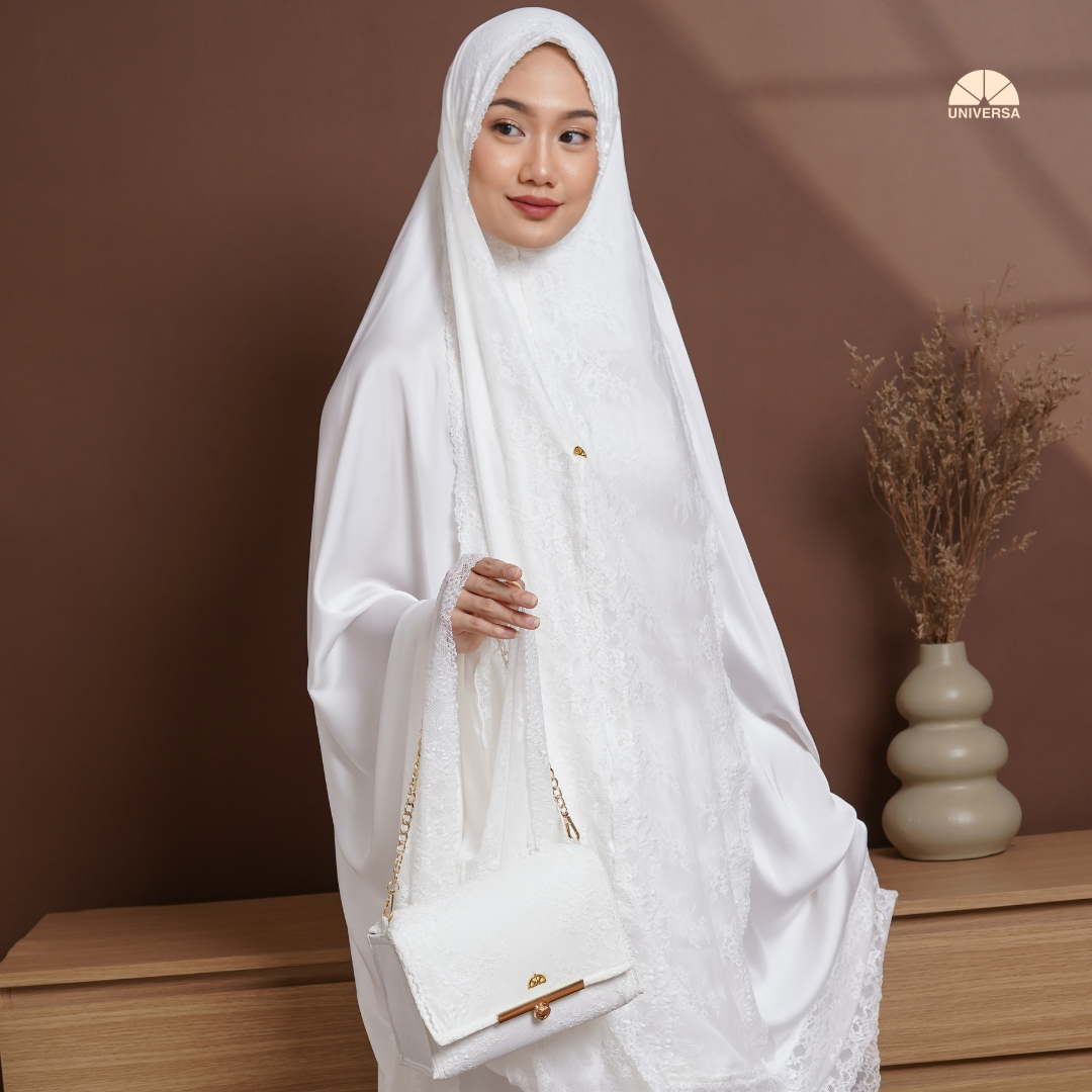 Mukena - WHITE, Mukena 2in1 Silk Premium