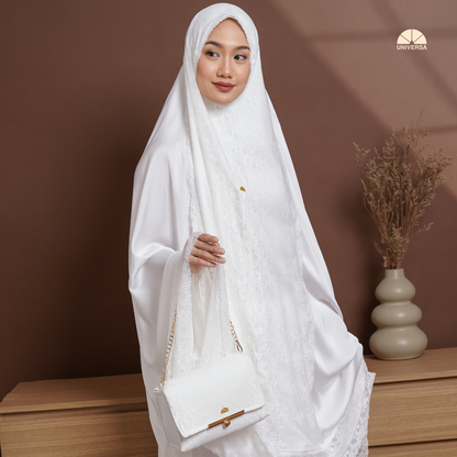 Mukena - WHITE, Mukena 2in1 Silk Premium