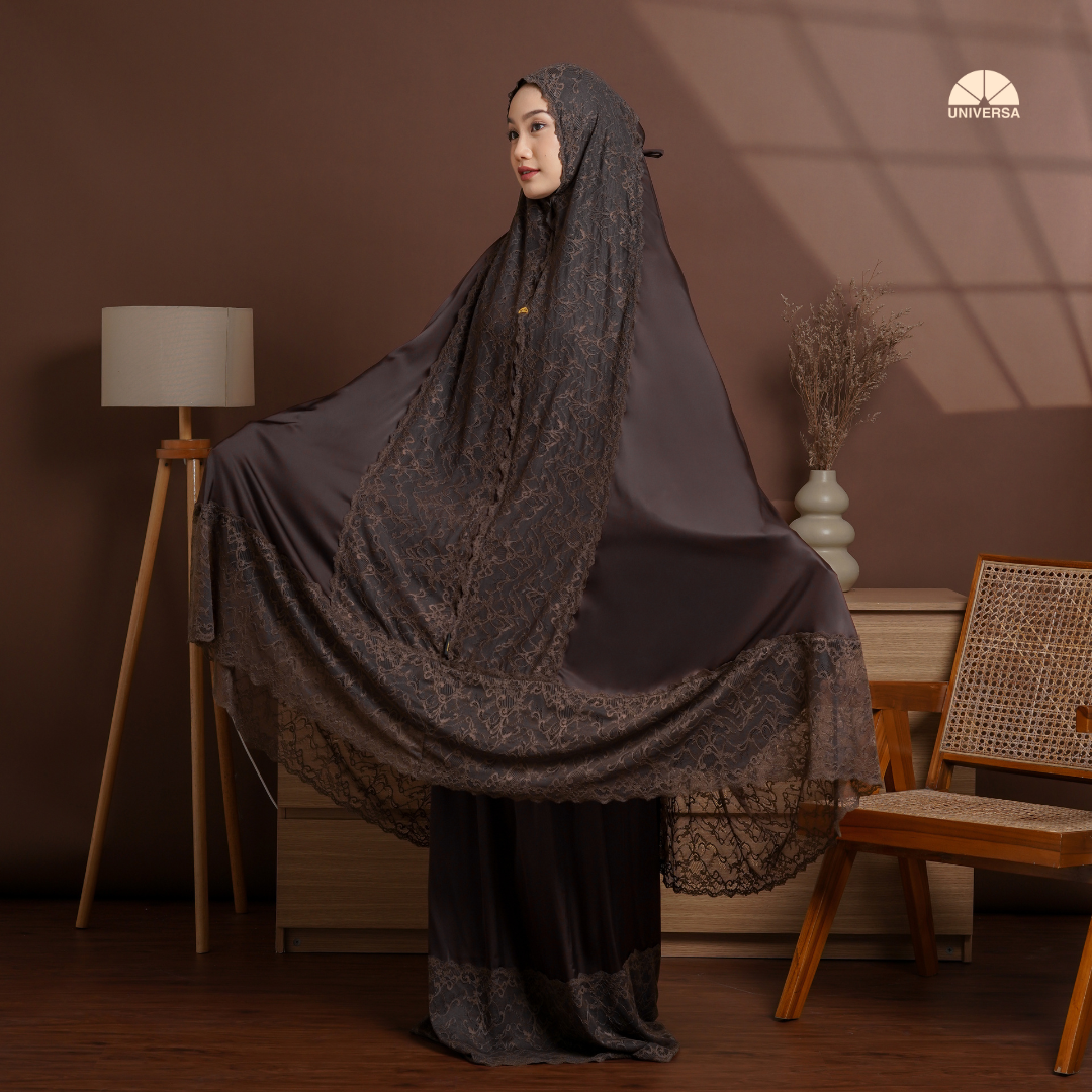 Mukena - ESPRESSO, Mukena 2in1 Silk Premium