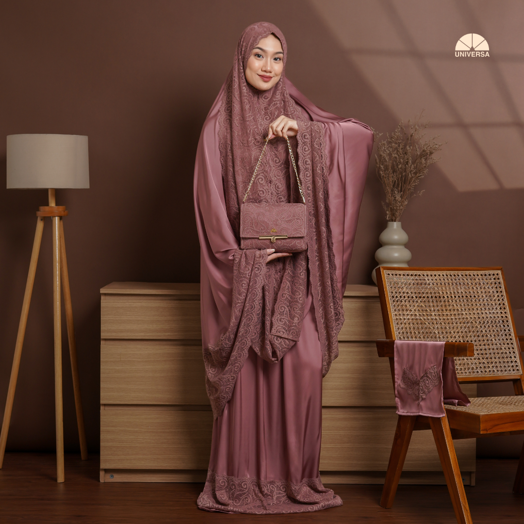 Mukena - ROSEWOOD, Mukena 2in1 Silk Premium