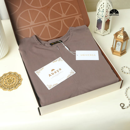 Abaya Set MOCCA – Gamis Syari Polos + French Khimar